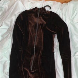 Fashion nova Kylie Jenner brown velvet jumpsuit